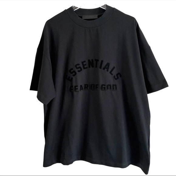 Essentials Fear Of God Heavy Short Sleeve Crew Neck Tee XL Black - Picture 2 of 10